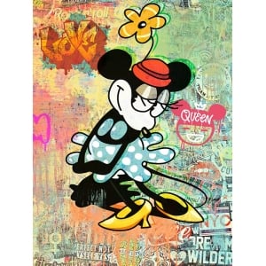 Cuadro en lienzo y lámina, Minnie Pop Art de Eric Chestier