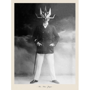 Vintage photo print with mask, Mr. Max Zinger