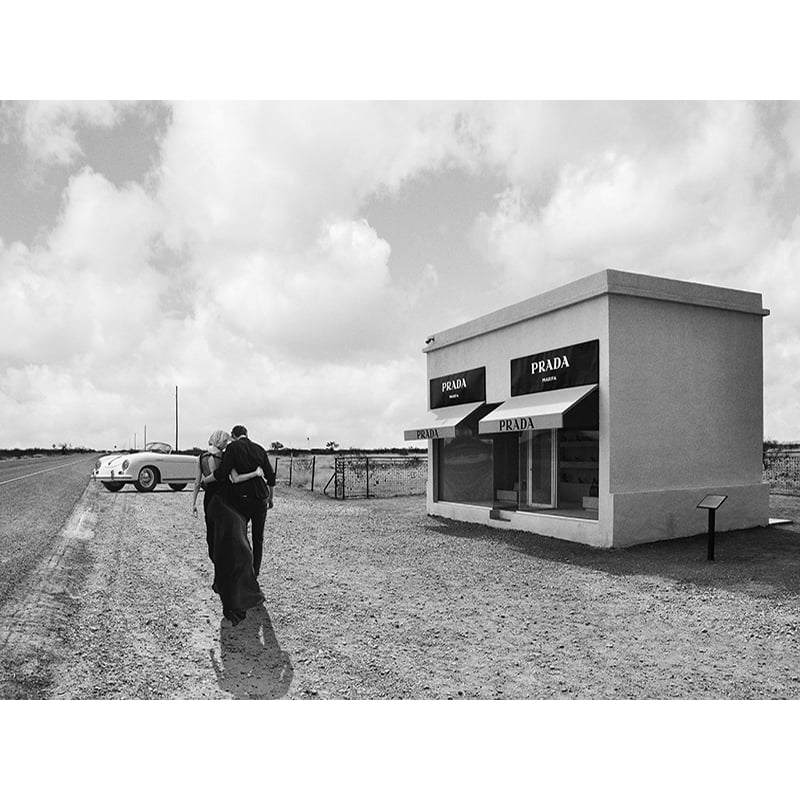 Fashion photo print, Prada Marfa Lovers by Julian Lauren