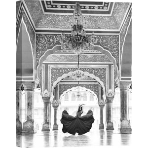 Fashion Kunstdruck, Leinwandbild Palast in Jaipur, Indien (BW)