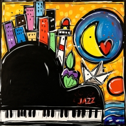 Music canvas, Life's like jazz by Wallas