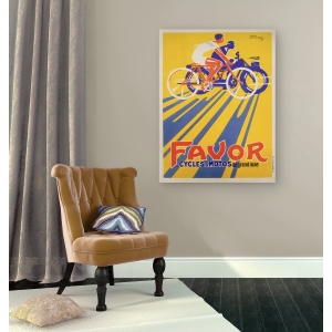 Wall art print and canvas. Favor Cycles et Motos, 1927