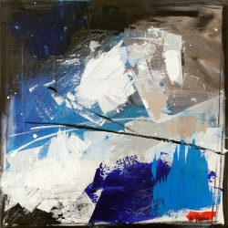 Cuadro abstracto moderno, Blue Sky de H. Romero