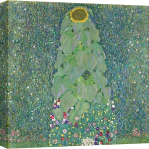 Quadro, stampa su tela, Girasole di Gustav Klimt