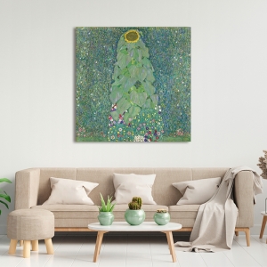 Art print and canvas, Sunflower by Gustav Klimt