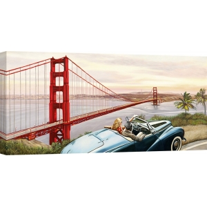 Wall art print and canvas. Pierre Benson, Golden Gate View