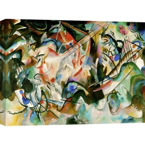Cuadro abstracto en canvas. Wassily Kandinsky, Composition Number 6