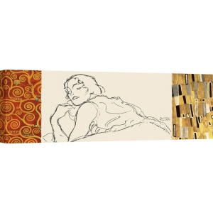 Quadro, stampa su tela. Gustav Klimt, Deco Woman II