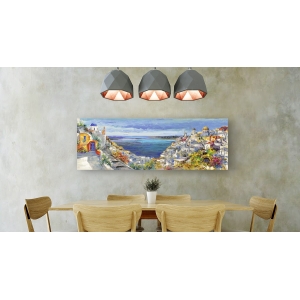 Leinwandbilder seelandschaft. Luigi Florio, Santorini