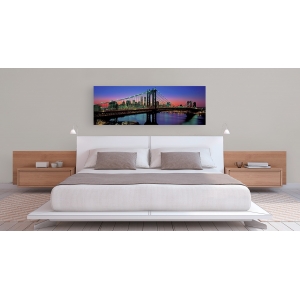 Tableau sur toile. Pont de Manhattan et Skyline