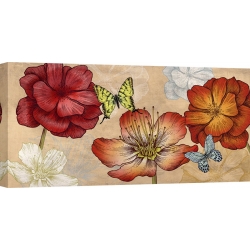 Cuadros botanica en canvas. Eve C. Grant, Flores y mariposas
