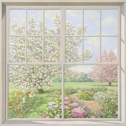 Wall art print and canvas. Andrea Del Missier, Window on the Garden