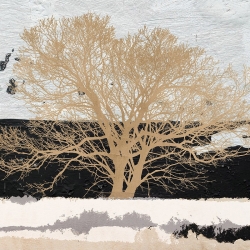 Cuadro árbol en canvas. Alessio Aprile, Golden Tree (detalle)