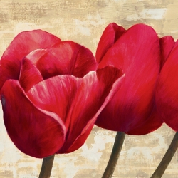 Tableau sur toile. Ann Cynthia, Tulipes rouges (détail)