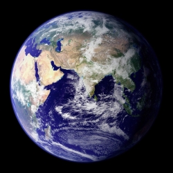 Quadro, stampa su tela. Nasa, Terra vista dallo spazio (Asia)