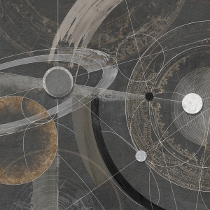 Cuadro abstracto geometrico en canvas. Arturo Armenti, Orbital II