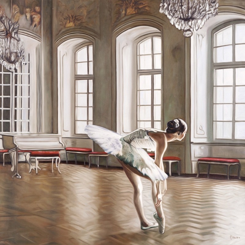 Cuadro bailarinas en canvas. Pierre Benson, Rehearsing Ballerina