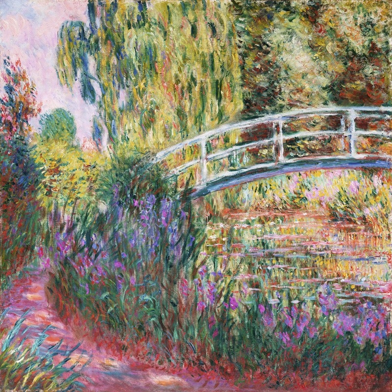 Tableau sur toile. Claude Monet, Le pont japonais, lac aux nymphéas