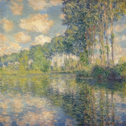 Tableau sur toile. Claude Monet, Peupliers sur la rivière Epte