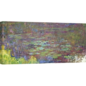 Tableau sur toile. Claude Monet, Nymphéas au coucher du solei