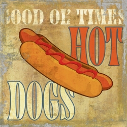 Leinwandbilder für Küche. Skip Teller, Hot Dog