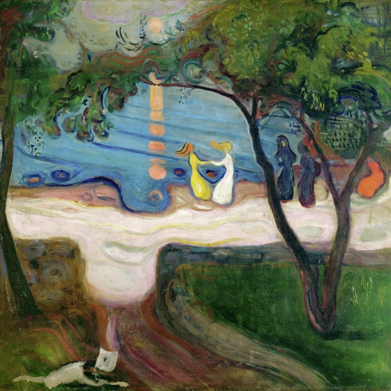 Cuadro en canvas. Edvard Munch, Bailando en la playa