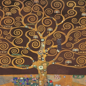Quadro, stampa su tela. Gustav Klimt, L'Albero della Vita (Brown Variation) II