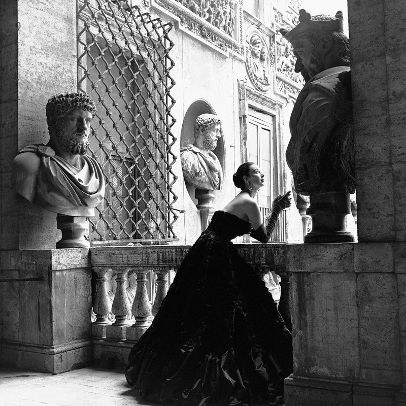 Wall art print and canvas. Genevieve Naylor, Evening Dress, Roma, 1952