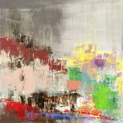 Moderne Abstrakte Leinwandbilder. Italo Corrado, Colored City