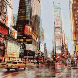 Cuadros New York en canvas. John B. Mannarini, Taxi en Times Square