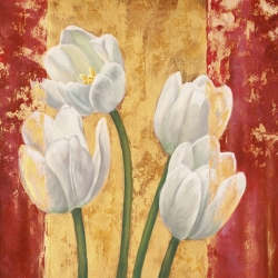 Tableau floral sur toile. Jenny Thomlinson, Royal Red I