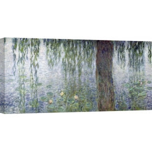 Wall art print and canvas. Claude Monet, Morning with Weeping Willows II (detail)