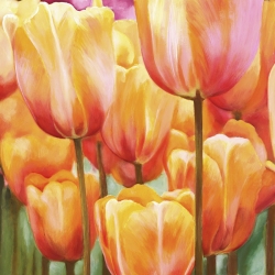 Tableau sur toile. Peinture fleurs. Spring Tulips II