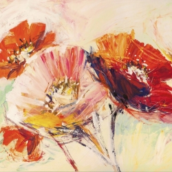 Cuadros de flores modernos en canvas. Florio, Flores en el viento I