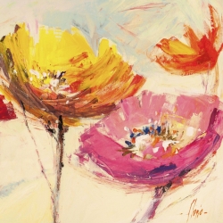 Tableau sur toile. Luigi Florio, Fleurs dans le vents II