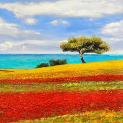 Leinwandbilder Landschaft. Angelo Masera, Mittelmeerlandschaft 2