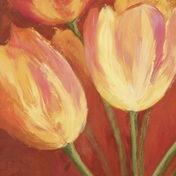 Tableau floral sur toile. Silvia Mei, Orange Tulips (détail)