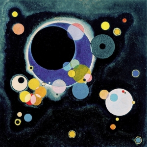Quadro, stampa su tela. Wassily Kandinsky, Sketch for Several Circles