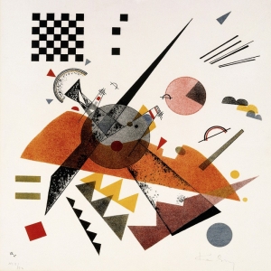 Cuadro abstracto en canvas. Wassily Kandinsky, Orange