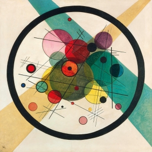 Tableau sur toile. Wassily Kandinsky, Circles in a circle