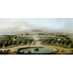 Quadro, stampa su tela. Bernardo Bellotto, Veduta del Palazzo d'Estate del Kaiser (dettaglio)
