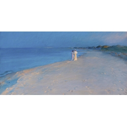 Wall art print and canvas. Peder Severin Krøyer, Summer evening at the South Beach, Skagen