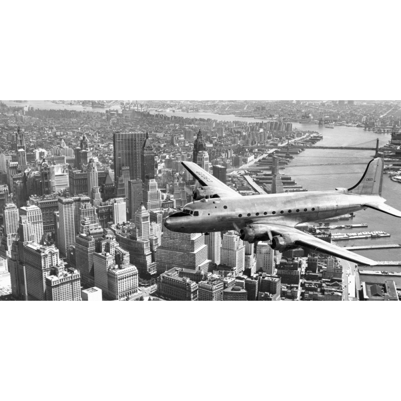 Cuadro, fotografía, en canvas. Anónimo, Avión en vuelo sobre Manhattan, NYC