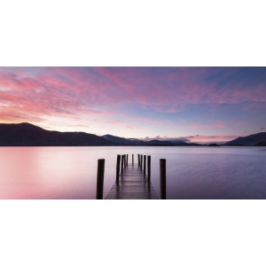 Cuadros naturaleza en canvas. Puesta de sol sobre el lago, Reino Unido