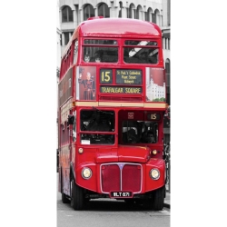 Quadro, stampa su tela. Pangea Images, Double-Decker bus, Londra