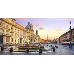 Wall art print and canvas. Piazza Navona, Rome