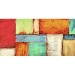 Cuadro abstracto geometrico en canvas. Munson, Colors of the Desert