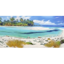 Cuadros de marinas en canvas. Pierre Benson, Paraíso tropical