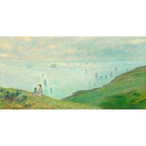 Quadro, stampa su tela. Claude Monet, Scogliera a Pourville