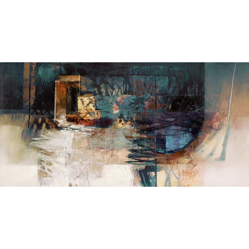 Moderne Abstrakte Leinwandbilder. Giuliano Censini, Jade Dreams